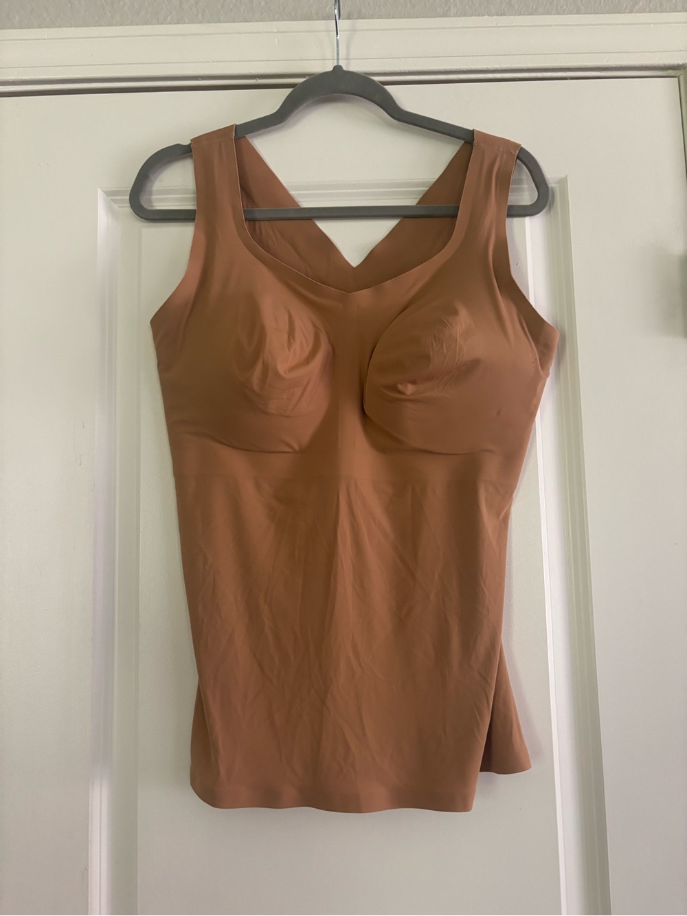 Evelyn Bobbie Defy Bra Tank Sculpting Tank Top in Warm Brown Size XL